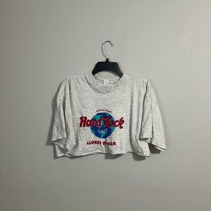 Hard Rock Cafe Lloret de Mar Gray Crop Top
